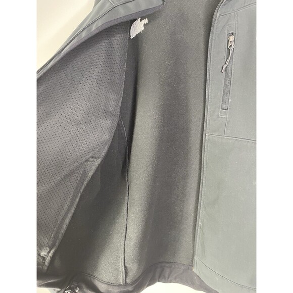 The North Face Jacket Mens Size L Black Zip Pleated Coat with Fleece Lining Apex - Picture 7 of 9